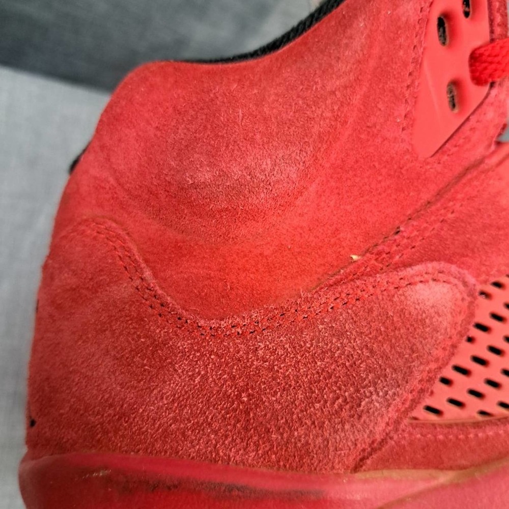 !Nike Air Jordan 5 Retro Red Suede 2017 Men's size 8 - Picture 13 of 16